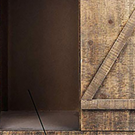Rustic Sliding Barn Door Console Cabinet-a7